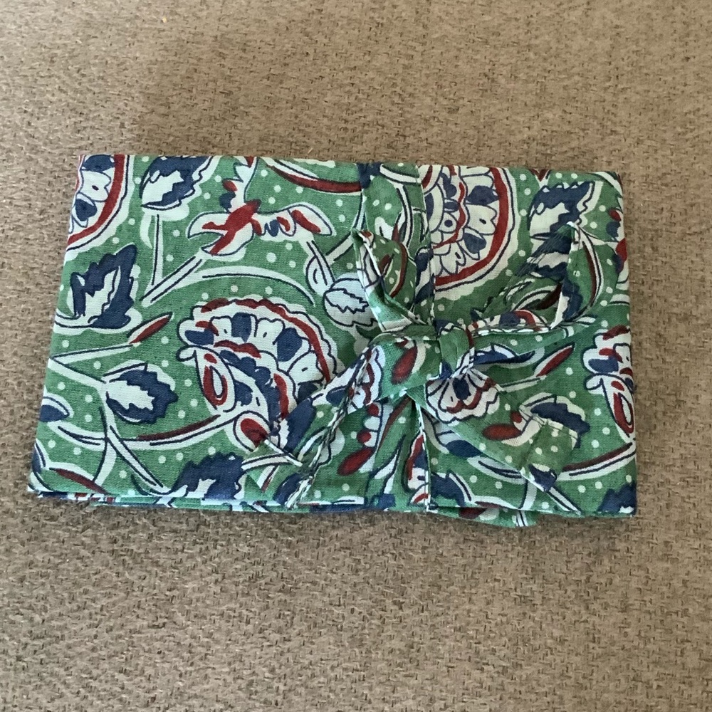 Sezane Green & Blue Printed Scarf NWOT
